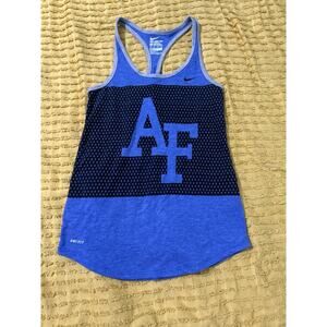 Nike Dri Fit Collegiate Air Force Falcons Blue Racer Back Tank Women's XS